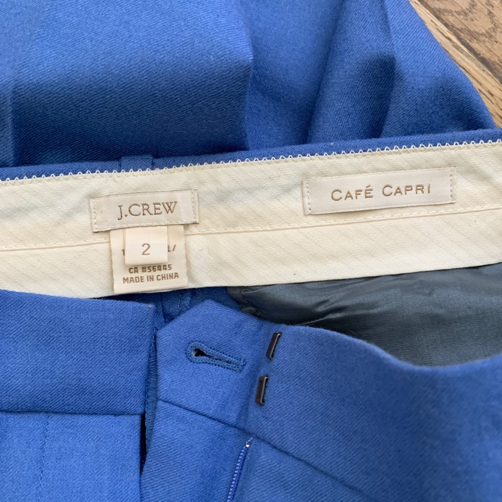 J.Crew Cafe Capri Size 2 100% Wool Pants - Picture 4 of 8